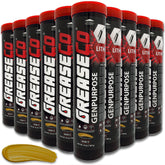 GenPurpose™ Grease Tube 10 Pack | Lithium Grease EP | High Temp | General Purpose | NLGI 2 | Amber | Grease Gun Cartridge Refill