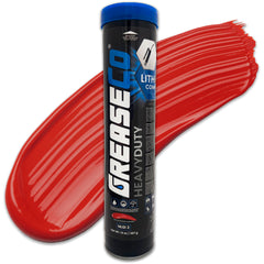 Lithium Complex Red and Tacky High Temperature EP Heavy Duty Grease Tube Cartridge Refill of GreaseCo HeavyDuty