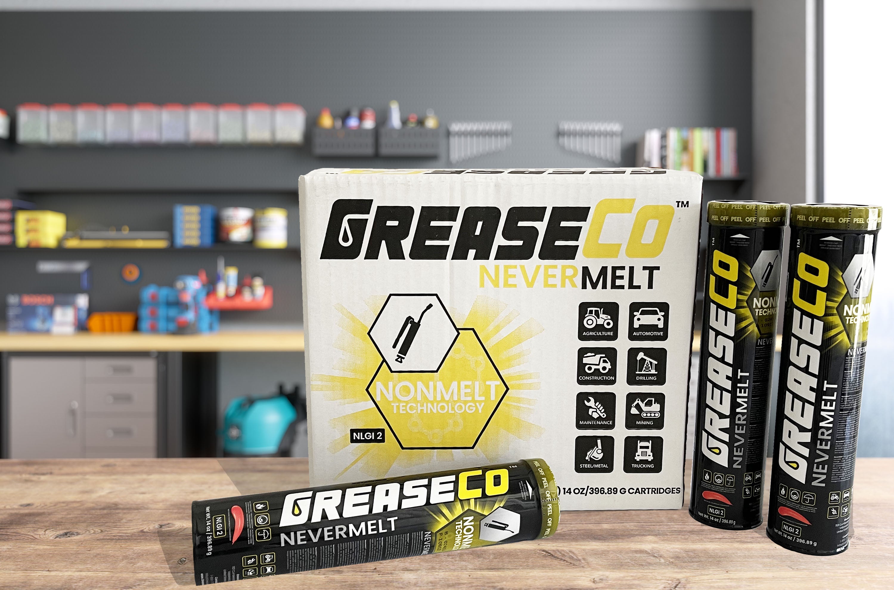 NeverMelt™ Grease Tube 10 Pack | Extreme Heat | Bentone | High Temp | NLGI 2 | Grease Gun Cartridge Refill