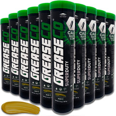 SuperDuty™ Grease Tube 10 Pack | Calcium Sulfonate Grease EP | High Temp | Water Resistant | Amber | NLGI 2 | Grease Gun Cartridge Refill