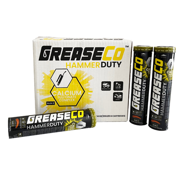 HammerDuty™ Hydraulic Hammer 10 Pack of Grease Tube Cartridge | Calcium Sulfonate Copper Grease | NLGI 2 | ISO 460