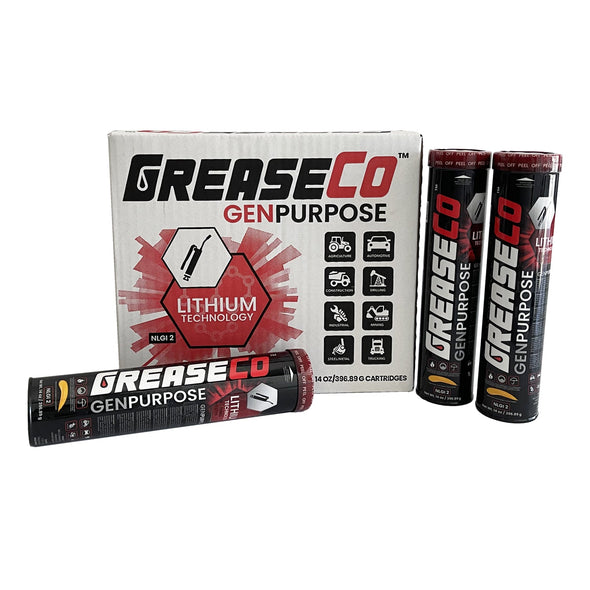 GenPurpose™ 10 Pack of Grease Tube Cartridge | Lithium EP Amber Grease | NLGI 2 | ISO 160