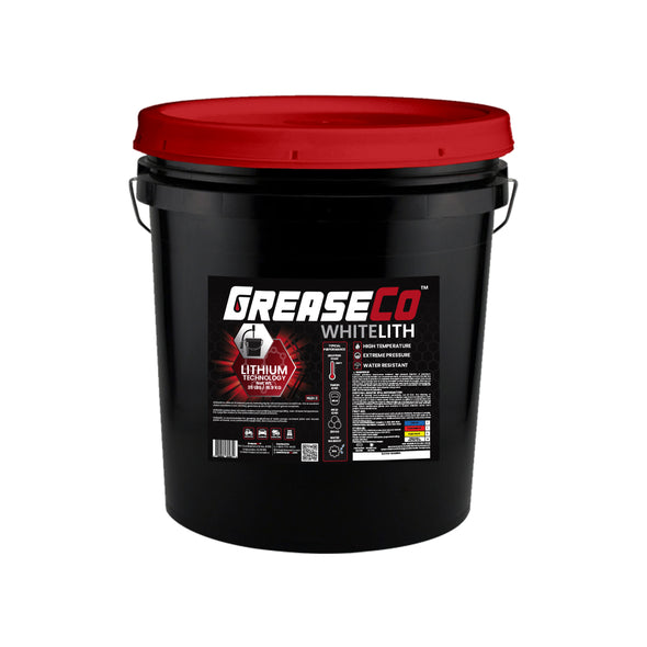 WhiteLith™ 35 LB Pail Bucket | Lithium EP Grease | Non Staining White Grease | NLGI 2 | ISO 160
